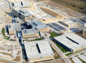 aerial view of Federal buiding developments