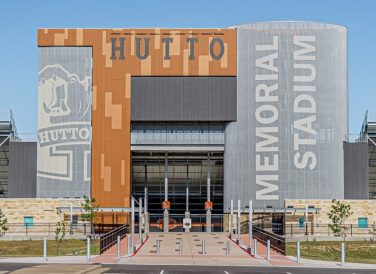 entrance at Hutto ISD Memorial Stadium in Hutto, TX