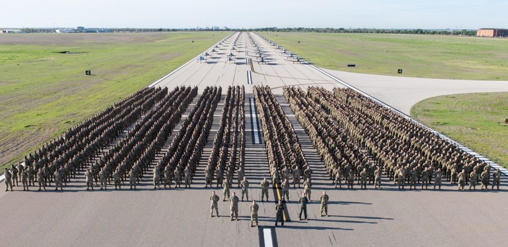 Group of military men at Sheppard Air Force Base in Wichita Falls, TX